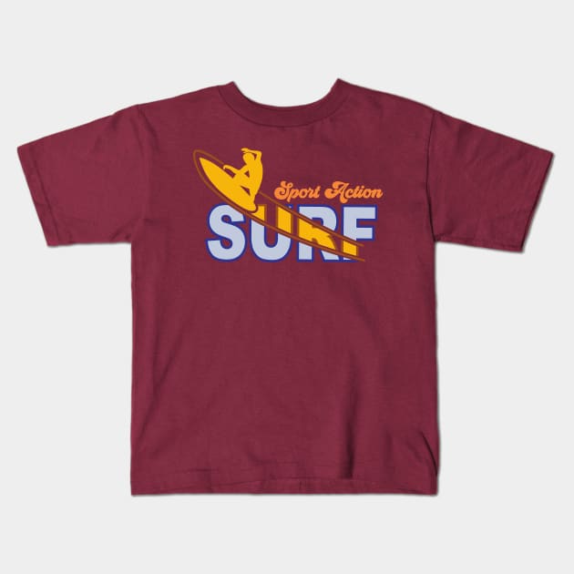 Sport Surfing Beach Kids T-Shirt by C-79